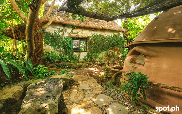 Pictured here is the Earth House right behind the Earth Dome